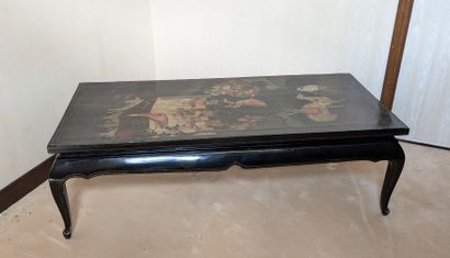 Table basse, le plateau rectangulaire en...