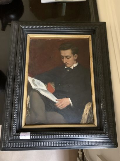 French school, 19th century
Young man reading...