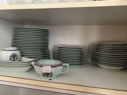 Part of an old Rouen-style tableware set,...