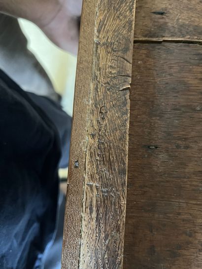 Table à la Tronchin en acajou, plateau à...