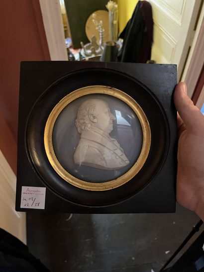 Two Sèvres cookie profiles of an ecclesiastic...