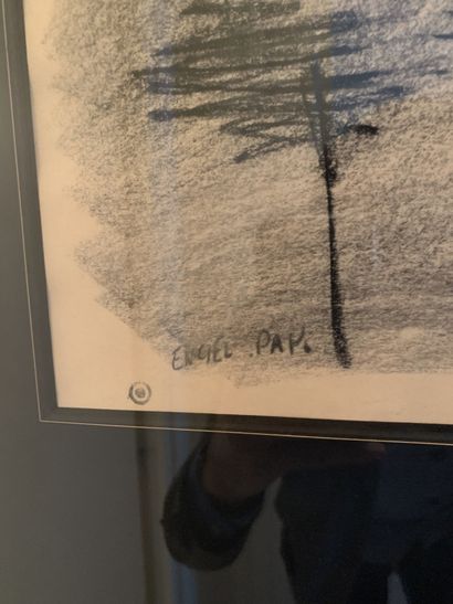Engel Pap ? 
Abstraction
Charcoal on paper...