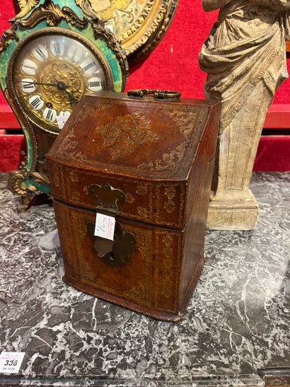 Gilded leather knife box
Early 18th century
Height...