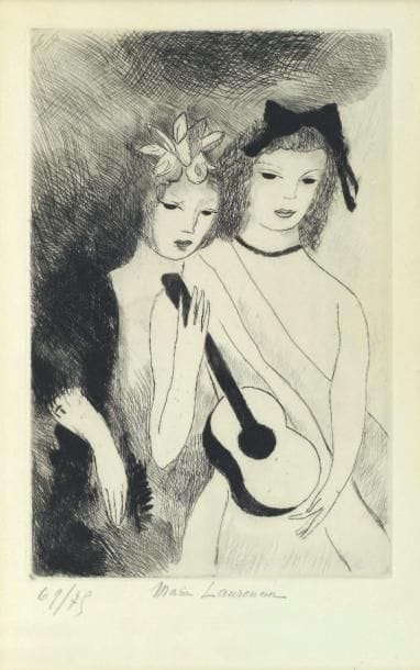 MARIE LAURENCIN
Deux jeunes filles à la guitare,...