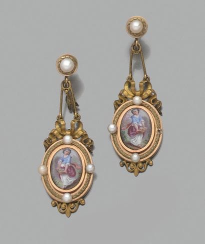 ROUVENAT Attribué à
Paire de pendants d'oreilles...