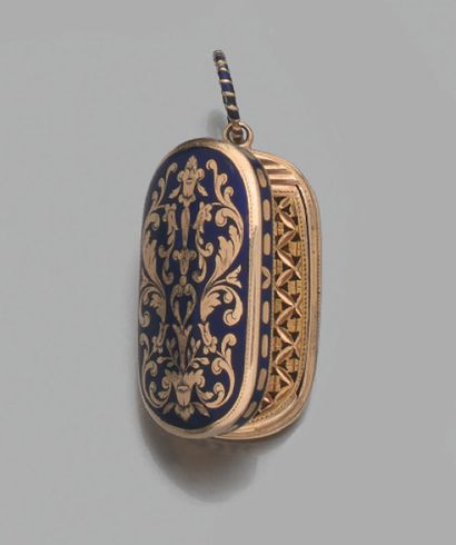 Vinaigrette 
in 18K (750) gold, pendant-mounted,...