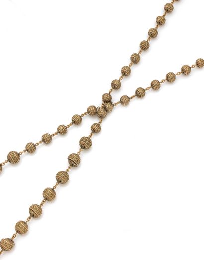 Long drop necklace 
composed of 18K (750)...