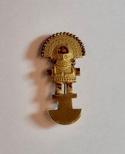 brooch 
in 18K (750) gold of pre-Columbian...