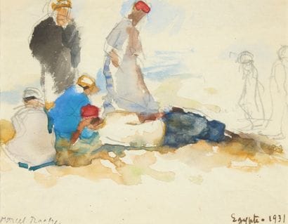 Marcel ROCHE (1890-1959)
Egyptians, 1931
Watercolor...
