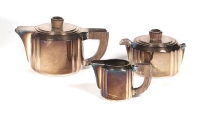 Christofle
Ribbed silver-plated metal set...
