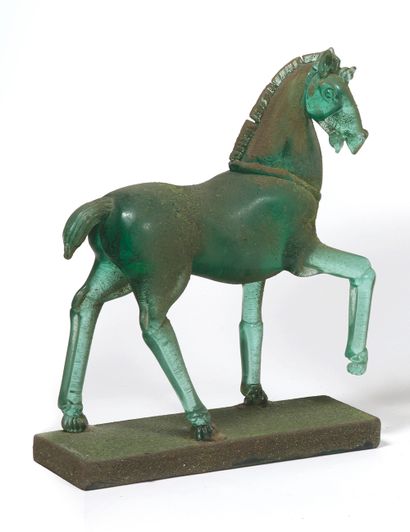 Modern Italian work
Horse 
Sculpture in green-tinted...