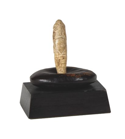 Magic stone representing a human face in...
