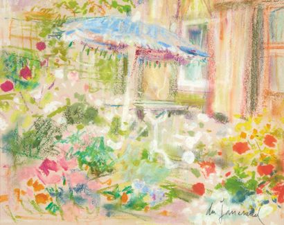 Daniel du JANERAND (1919-1990)
Blue Parasol
Pastel...