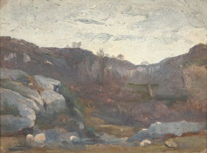 Late 19th century French school
Landscape...