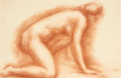 Robert WLERICK (1882-1944)
Nude model kneeling...