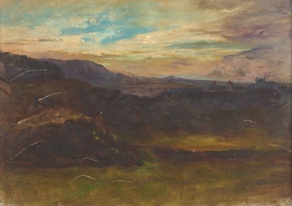 French school, late 19th century
Landscape,...