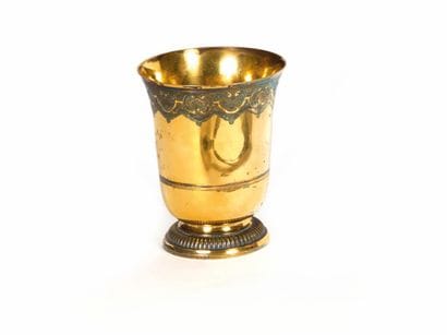Puiforcat
Timbale on vermeil pedestal engraved...