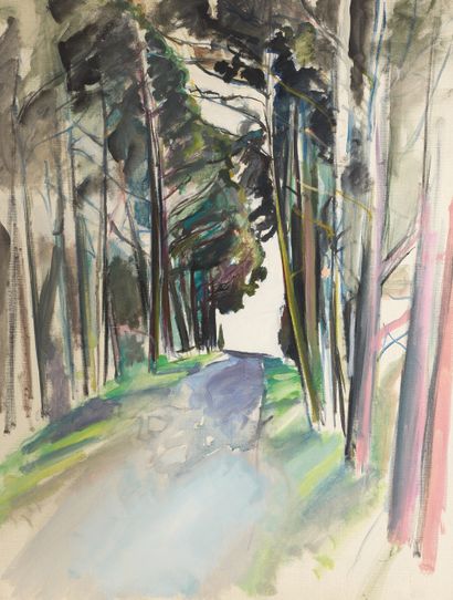 Dominique GUTHERZ (1946)
L'allée de cyprès...