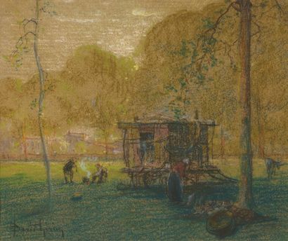 David GIRIN (1848-1917)
The wagon stop
Pastel...