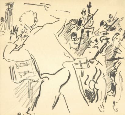 André HAMBOURG (1909-1999)
The concert
Pencil...