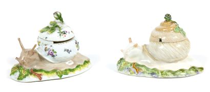 Germany Meissen
Two covered boxes depicting...