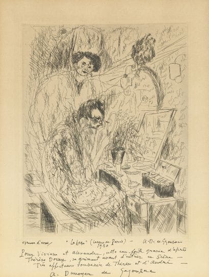 André DUNOYER DE SEGONZAC
La Loge de la comédienne...