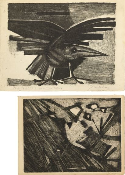 Mario PRASSINOS (1916-1985)
Le Corbeau, vers...