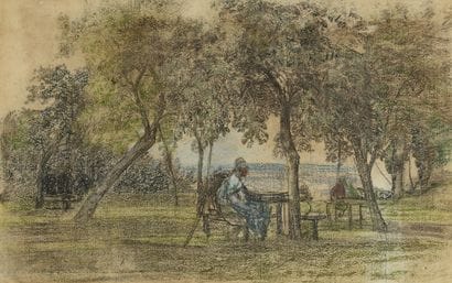 Eugène BOUDIN (1824-1898)
Honfleur, jardin...