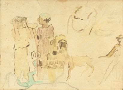 Paul GAUGUIN (1848-1903)
Recto: Martiniquaises
Aquarelle...
