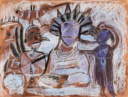 Jacques FLECHEMULLER (1945)
Indians
Watercolor...