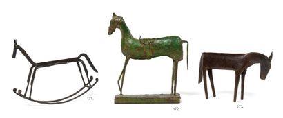 Folk art
Rocking horse in iron with brown...