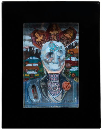 Gilles GHEZ (1945)
Blue Mask, 1972
Black...