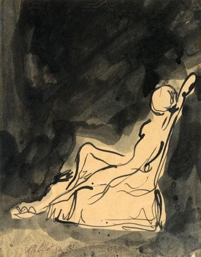 Roger-Edgar GILLET (1924-2004)
Nude, 1980
Ink...