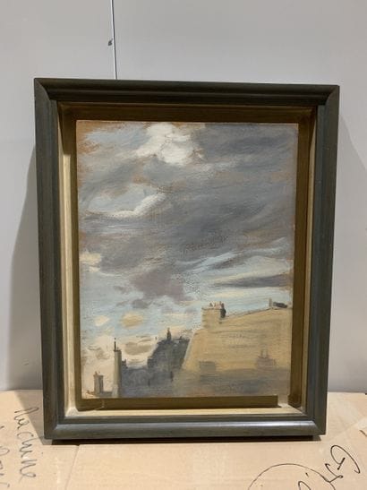 Ecole française XXème siècle
Ciel et toits...