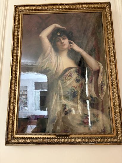 Camille PROUVOST (XIX-XX)
Elégante à la robe...