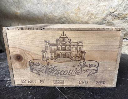 12 bottles Château Giscours 2010, wooden...