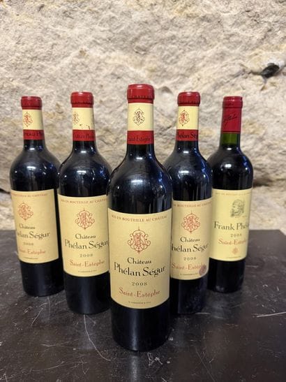 4 bottles Château Phélan Ségur 2008 Saint-Estèphe,...