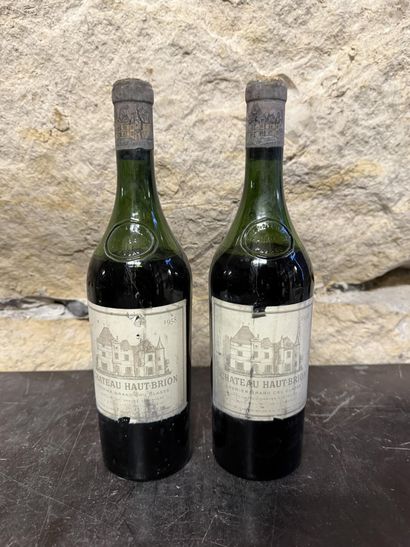 2 bottles Château Haut Brion 1958, levels:...