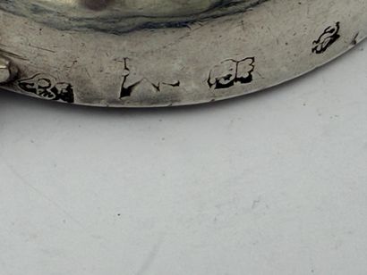 DIJON 1750
Silver wine cup resting on a bat,...