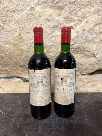 2 bottles Château La Lagune 1966 Haut Médoc,...