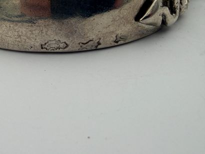 PARIS 1737
Silver wine cup, plain body. Serpentiform...