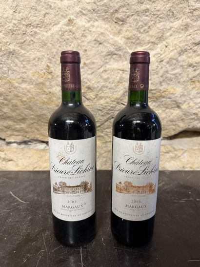 2 bottles Château Prieuré-Lichine 2005 Margaux,...