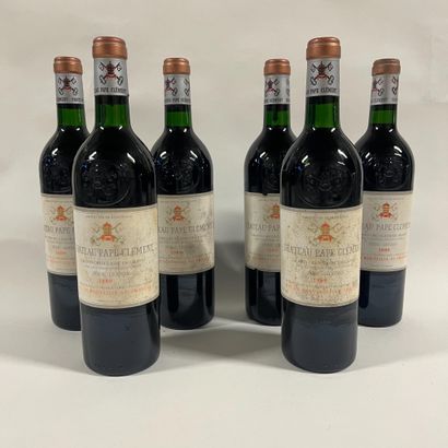 6 bottles Château Pape Clément 1989 Graves,...