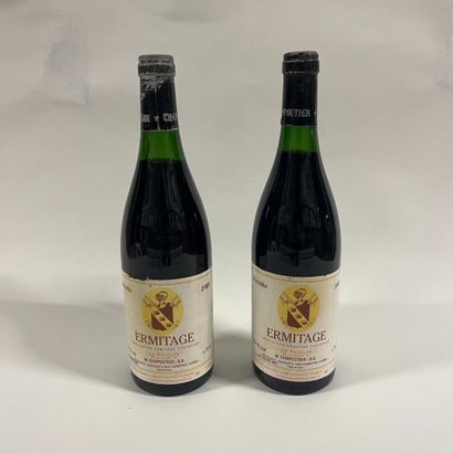2 bottles Ermitage Le Pavillon 1989 Chapoutier,...