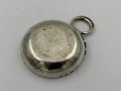 Small silver wine cup, the plain body engraved...