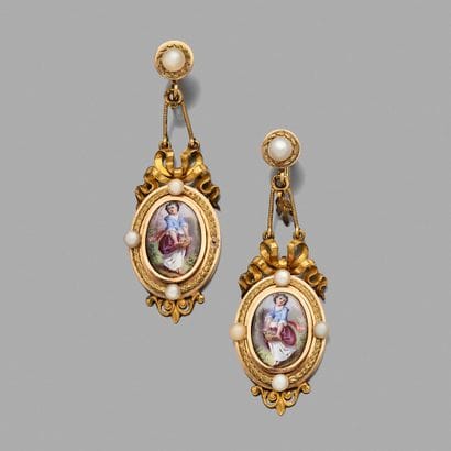 ROUVENAT Attribué à
Paire de pendants d'oreilles...
