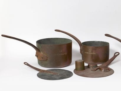 A rare set of cookware from the Château de...