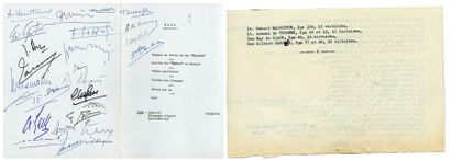Autographes pilotes Banquet des As au Fouquet's...
