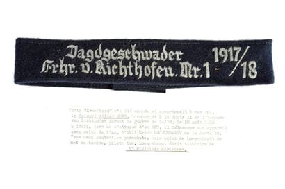 Bande de Bras Escadrille Von Richthofen 1917/1918....