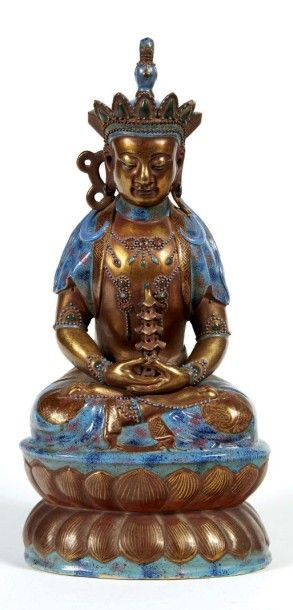 CHINE - XVIIIe/XIXe siècle

Statuette d'Amitayus...